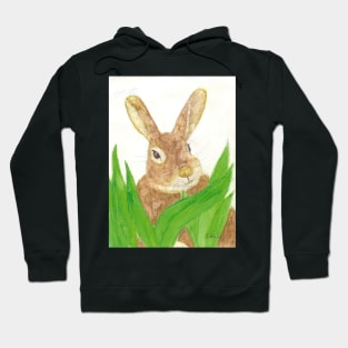 Easter bunny in the grass Hoodie